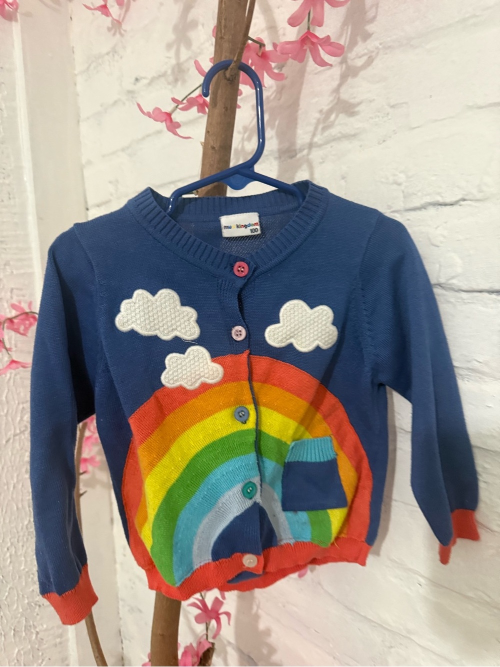 Unbranded Blue Kids Rainbow Cardigan
